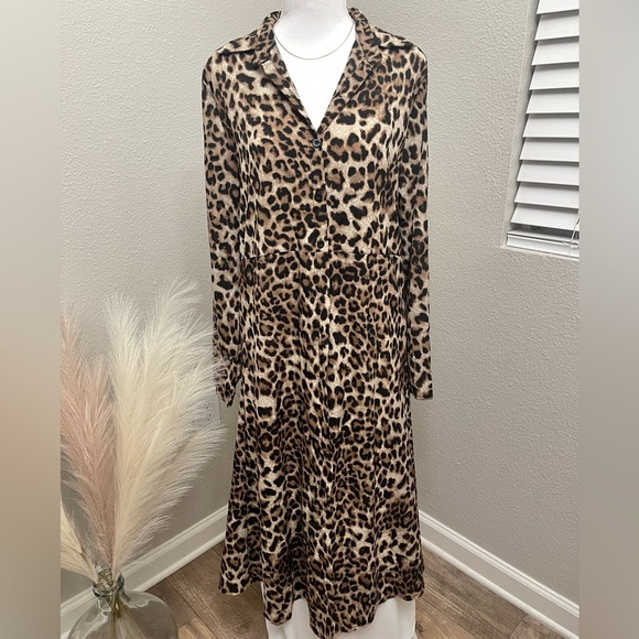 Multi Universal Leopard Print Cardigan/ Dress - Picture 8 of 8